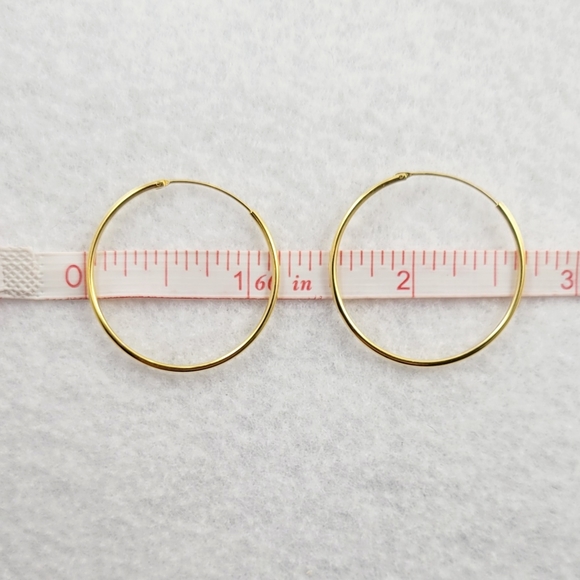 Mariela Gold Hoops - Picture 3 of 9